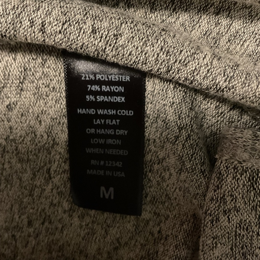Coin 1804 Long Cardigan Open Front Sleeveless Heather Gray - Picture 7 of 7